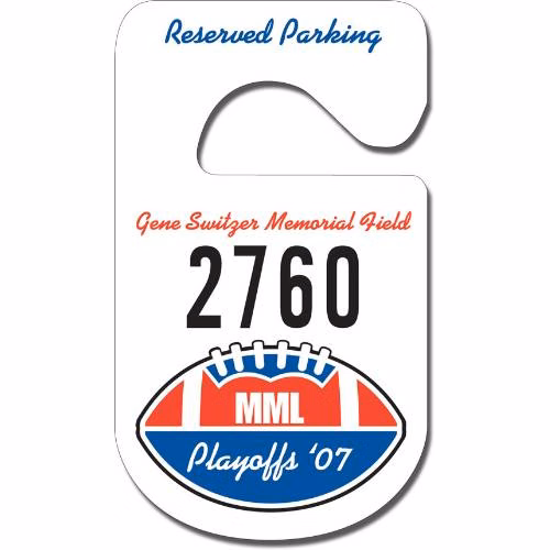 Plastic Security Hang Tag (2 3/4"x4 3/4") - Rounded Bottom