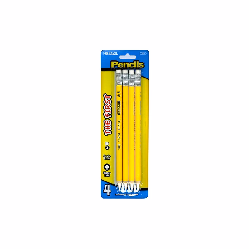 #2 Pencils - 4 Count Jumbo Pre-Sharpened
