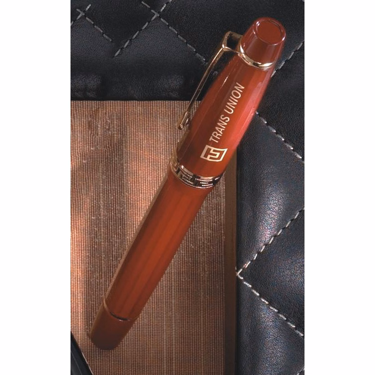 *CLOSEOUT* BURGANDY Rollerball Pen With Screw Off Cap