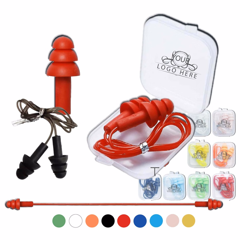 Noise Cancelling Soft Silicone Earplugs in Case