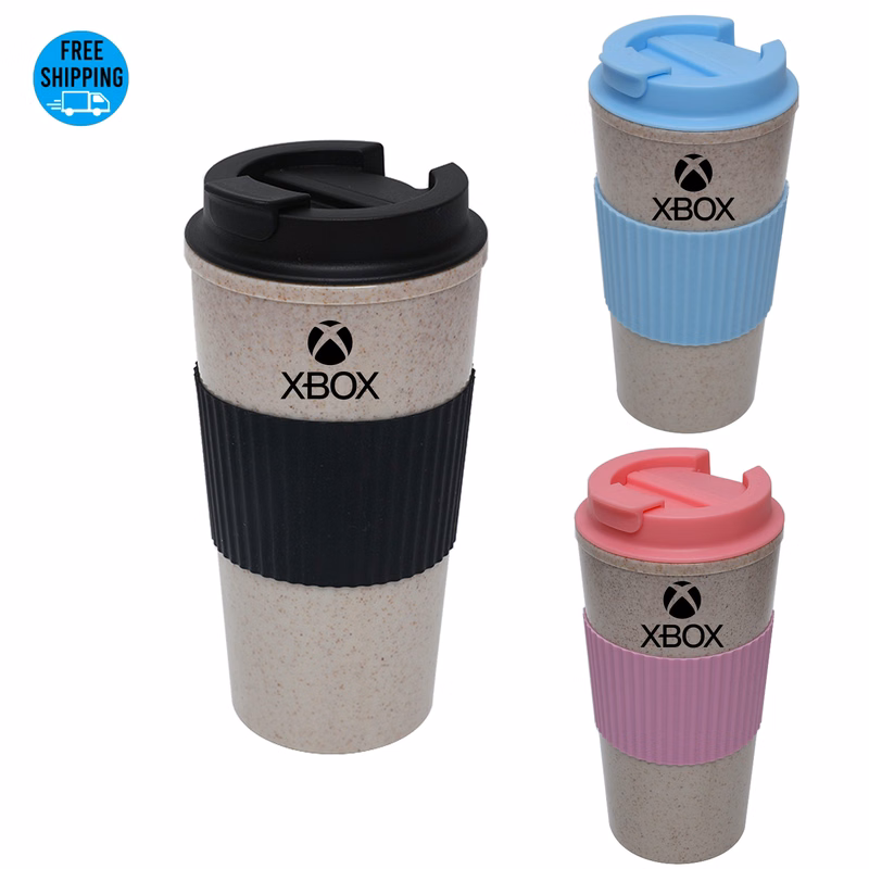 16oz. Double Wall Wheat Straw Coffee Cup