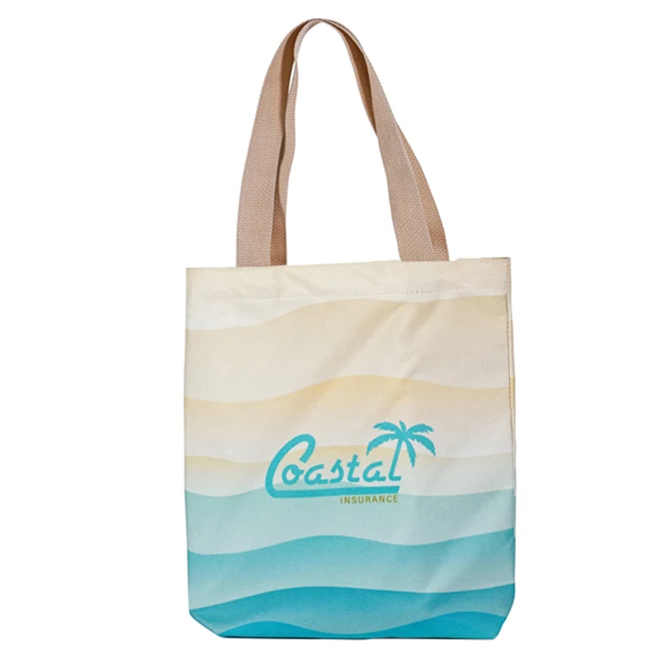 Small Tall PolyPro Handle Bottom Gusset Tote (11"H x 10"W x 2"D) 1