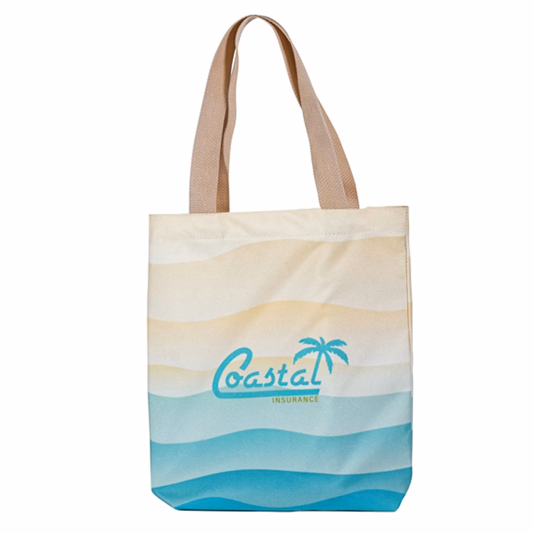 Small Tall PolyPro Handle Bottom Gusset Tote (11"H x 10"W x 2"D)