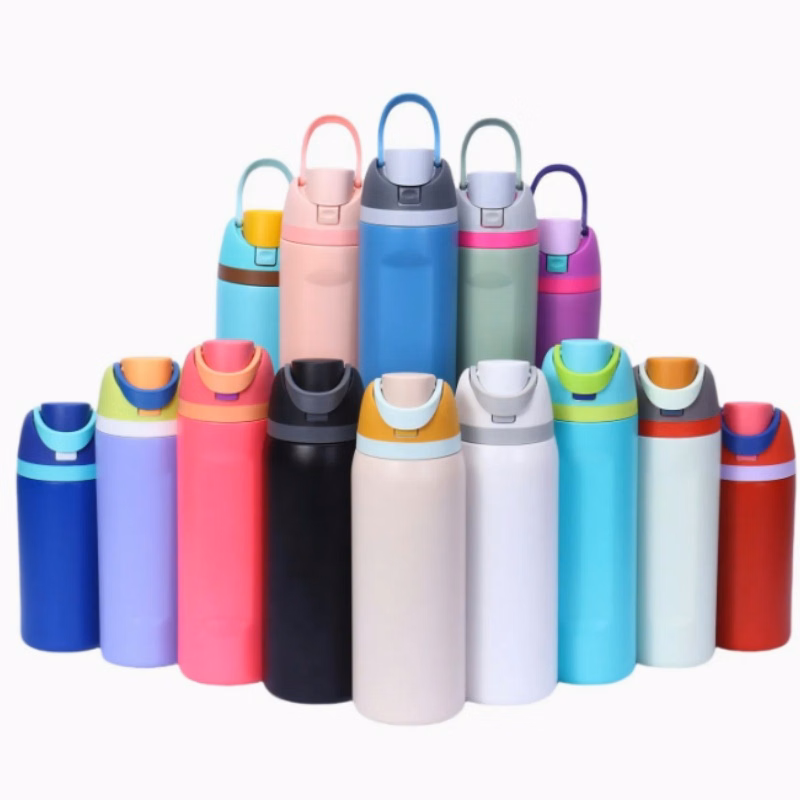 24 oz Insulated Stainless Steel Water Bottle with A Straw