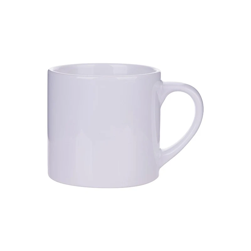 Mini White Ceramic Mug, 6 oz. 1