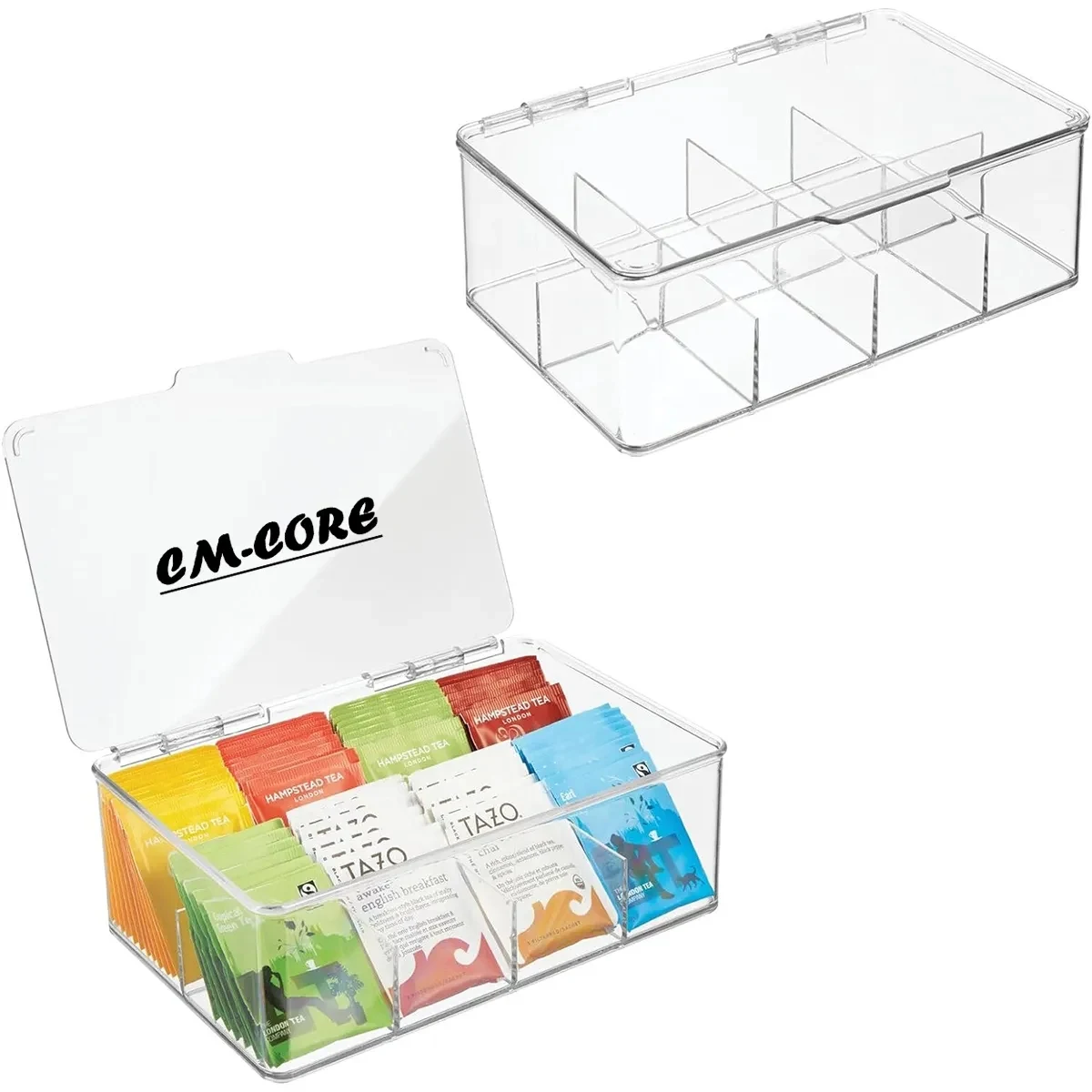 Plastic Tea Bag Divided Storage Organizer Container Box 1