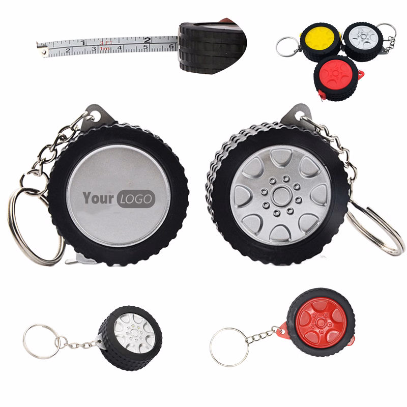 Car Tire Steel Ruler with Key Ring