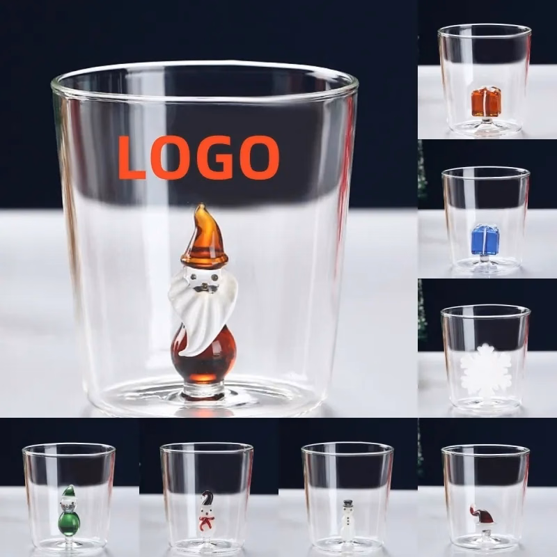 10.15oz Christmas Glass Cup