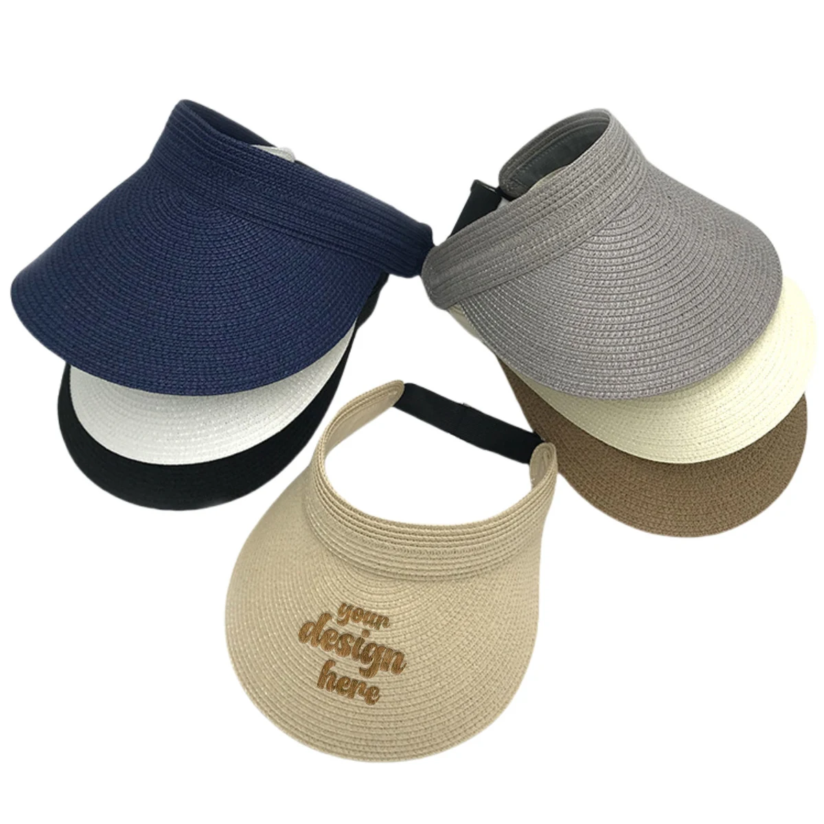 Packable Ponytail Beach Hats 1