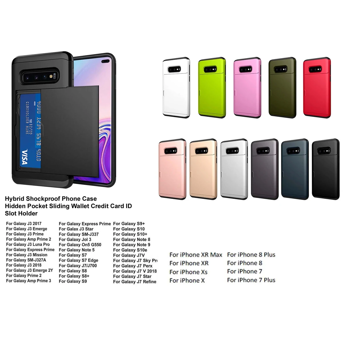 iBank ® Galaxy S7/S7 Edge/S8/S8 Plus Credit Card Holder Case 1