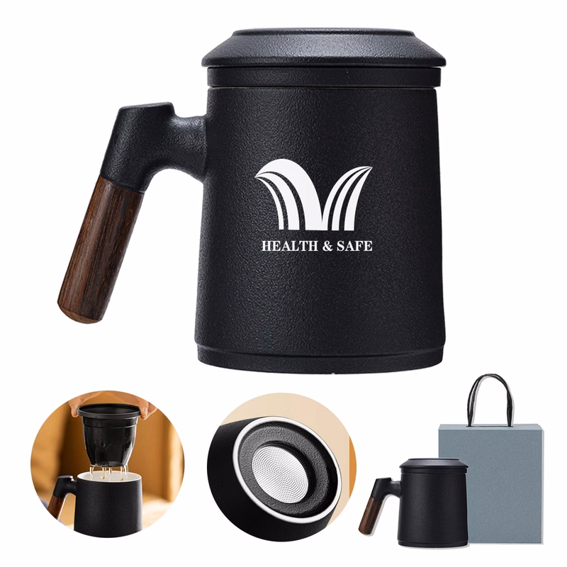 12 Oz Ceramic Tea Infuser Mug