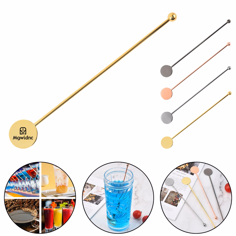 304 Stainless Steel Bar Tools Cocktail Stirrer Mixing Stick for Coffee Juice Milk Tea