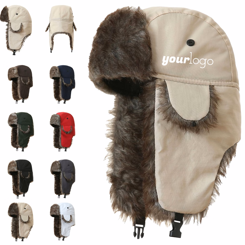 Windproof Faux Fur Trapper Hat for Cold Weather