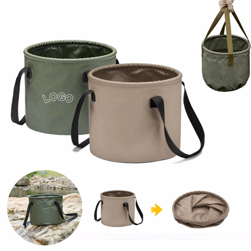 Outdoor Camping Portable Handle Folding Bucket