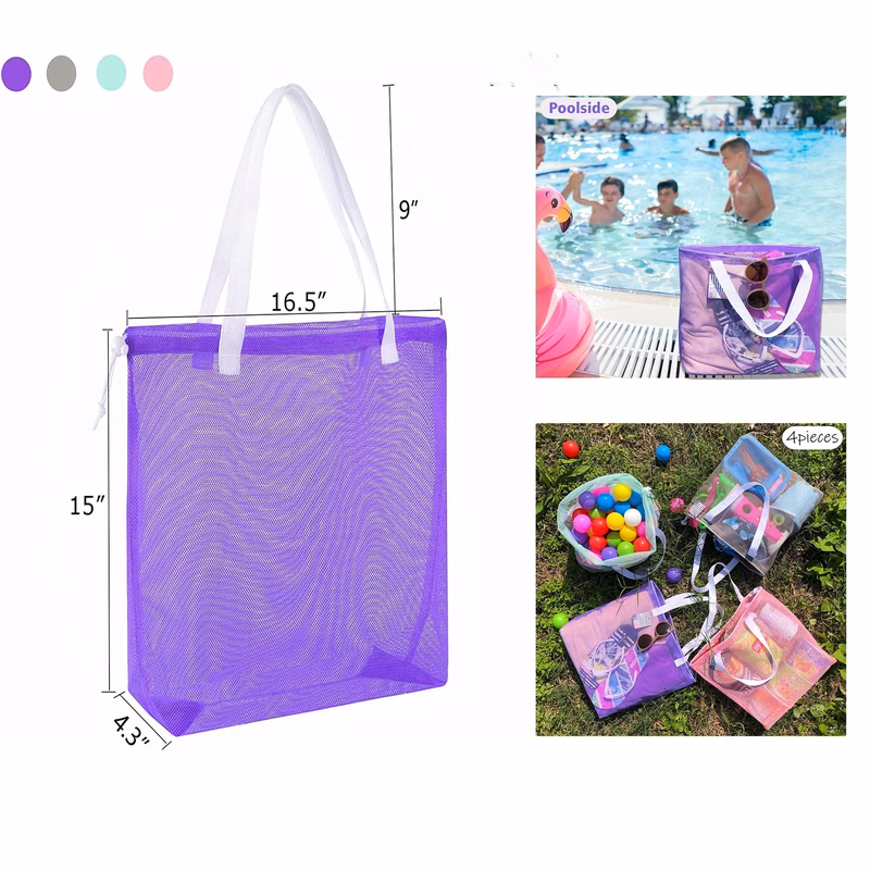 16.5 x 4.3 x 24 Inches Cute Mesh Tote Plool Bag