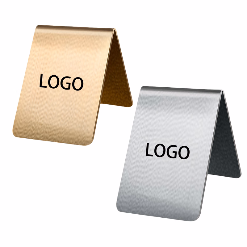 Stainless Steel Restaurant Table Sign