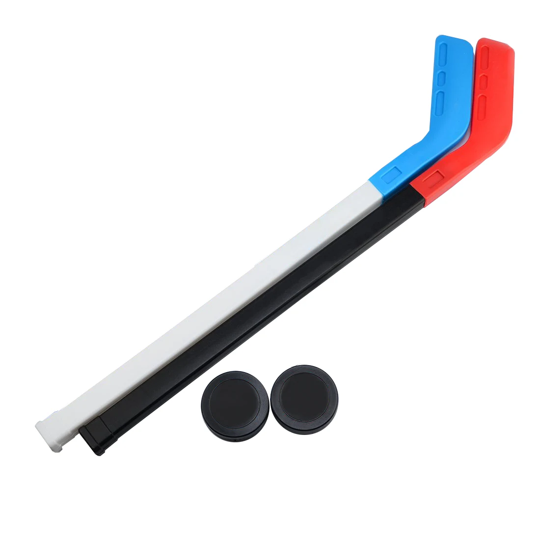 Mini Hockey Stick Set w/ 2 Hollow Pucks for Kids 1