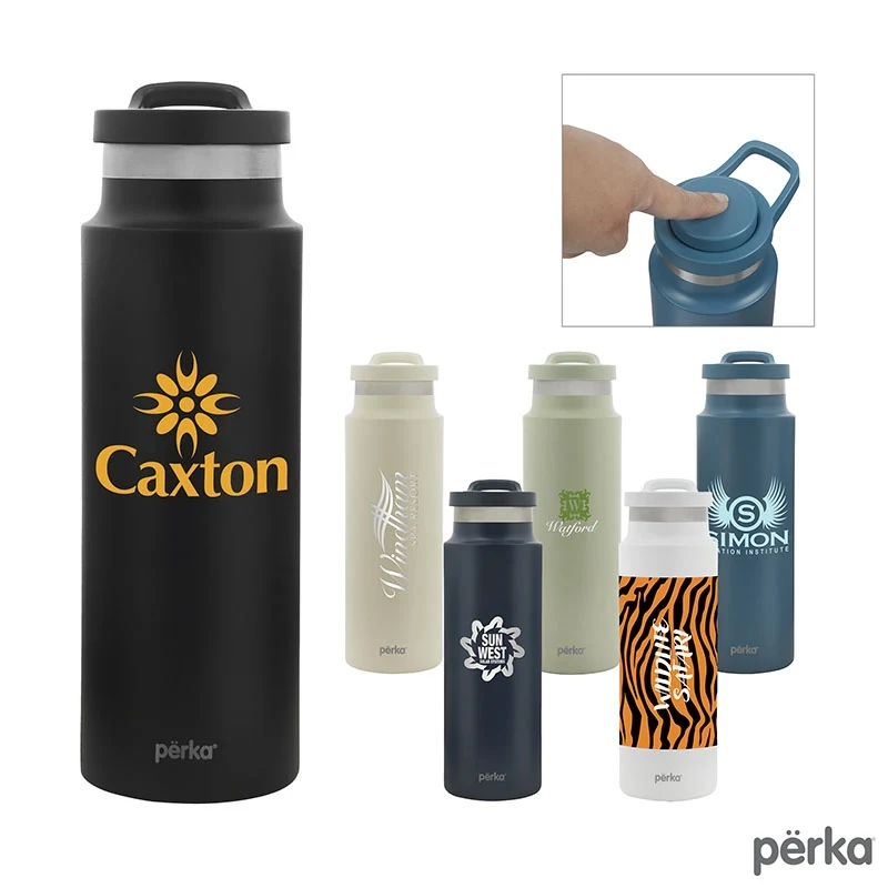 Perka® Monroe 24 oz. Double Wall Recycled Stainless Steel Water Bottle 1