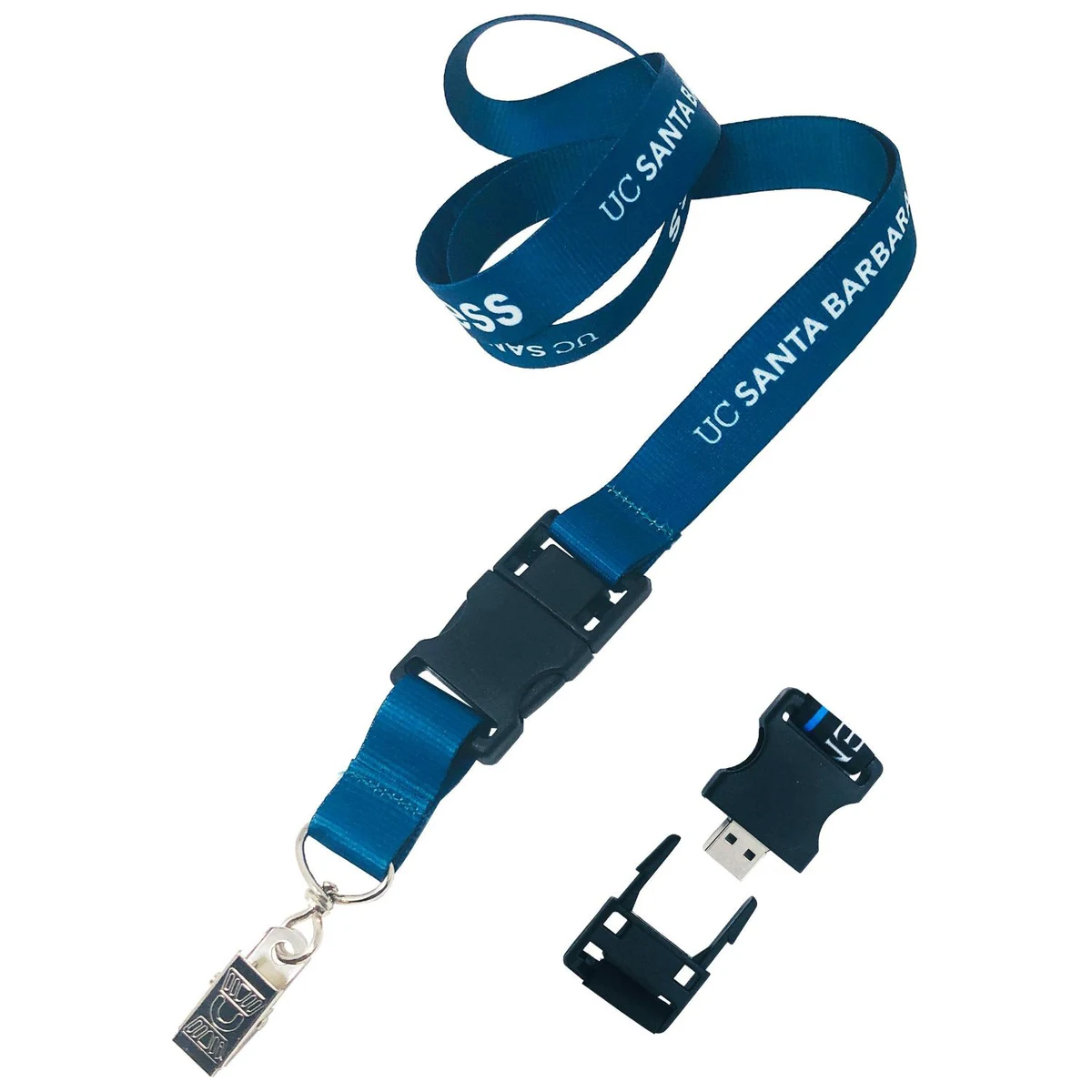 Nylon Detachable 3/4" Lanyard with USB Flash Drive 1