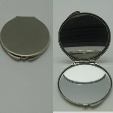 Silver Plated Round Compact Mirror 1