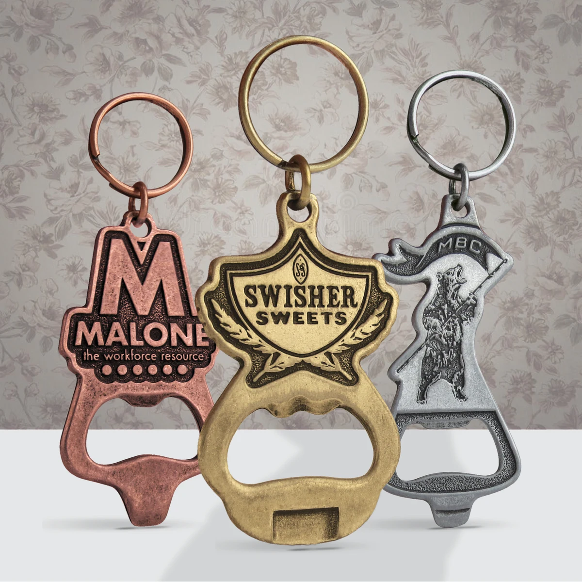 Custom 2 in 1 Can and Bottle Key Chain Opener (Econo) 1