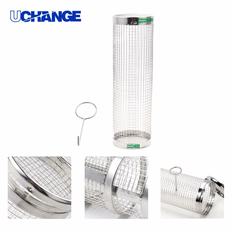 Outdoor Stainless Steel Rolling BBQ Basket