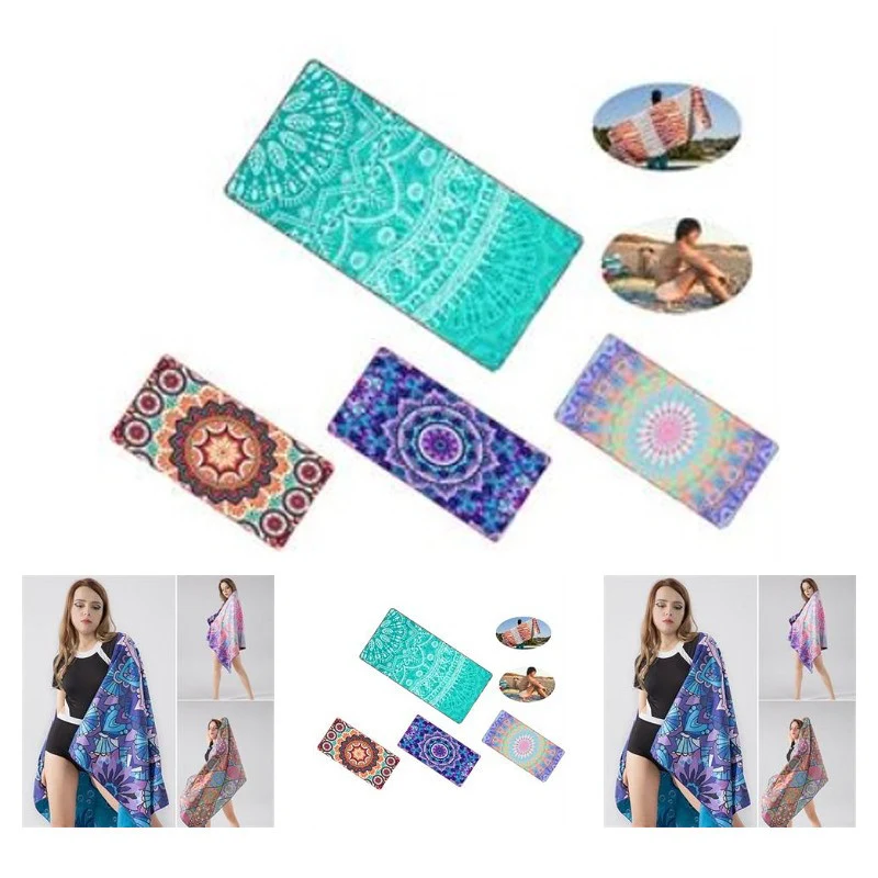 Logo Printed Double-Faced Pile Beach Towel 1