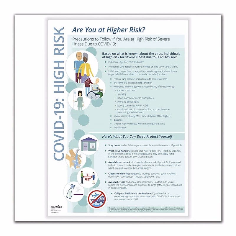 COVID-19 - Protect Yourself If You Are High Risk - Poster