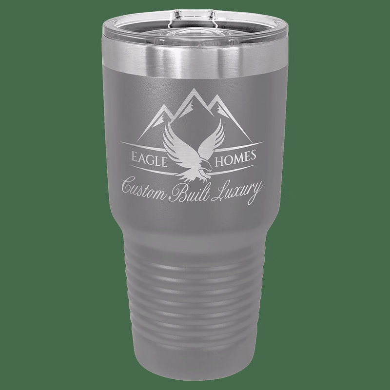 Polar Camel 30 oz. Dark Gray Insulated Ringneck Tumbler with Slider Lid