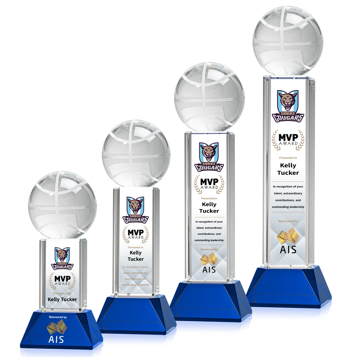 Basketball VividPrint™ Award on Stowe - Blue 1
