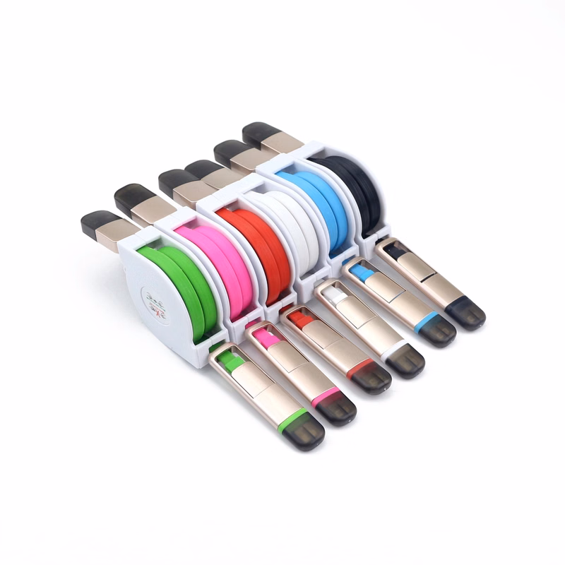 Retractable 2 in 1 charging cable