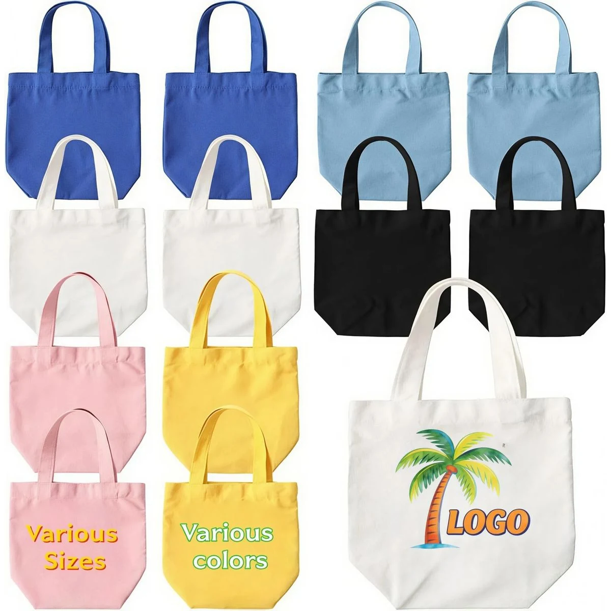 MOQ 5 Lightweight Reusable Canvas Tote Bags Suitable for DIY 1