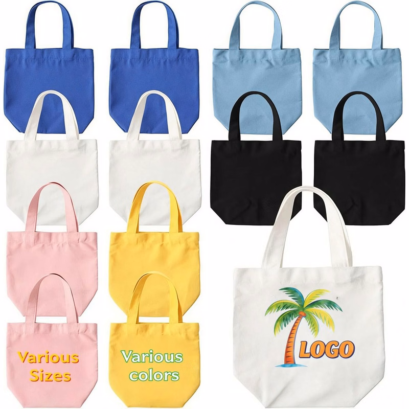MOQ 5 Lightweight Reusable Canvas Tote Bags Suitable for DIY