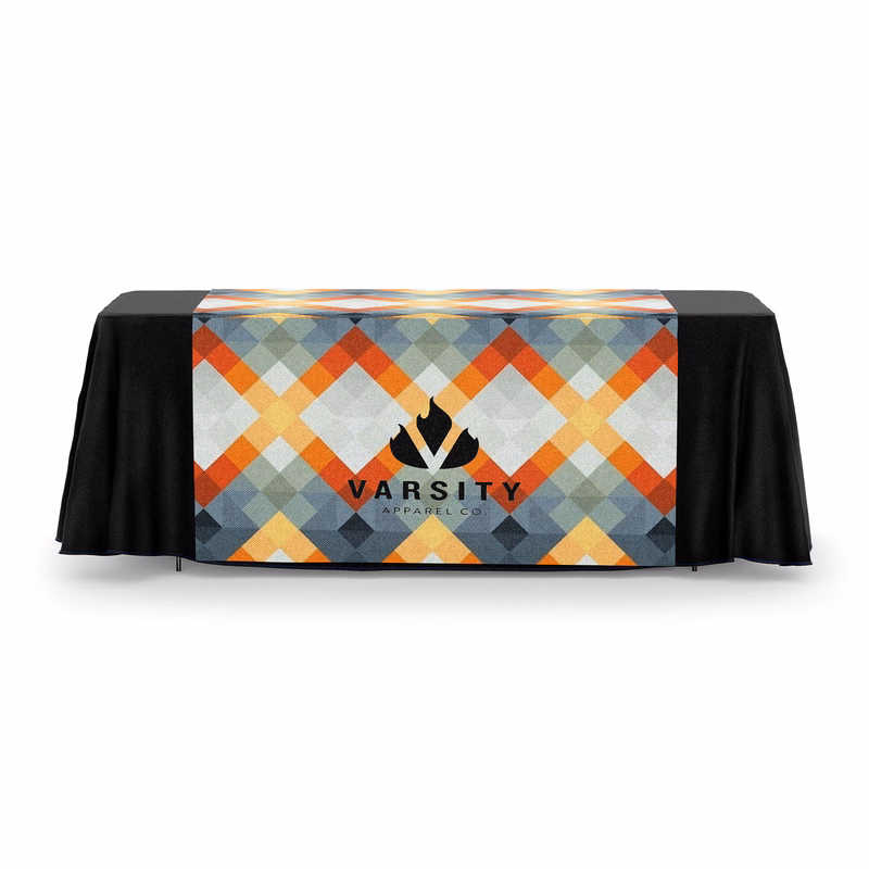 Custom all over and sublimated 60" x 69" Table Runner