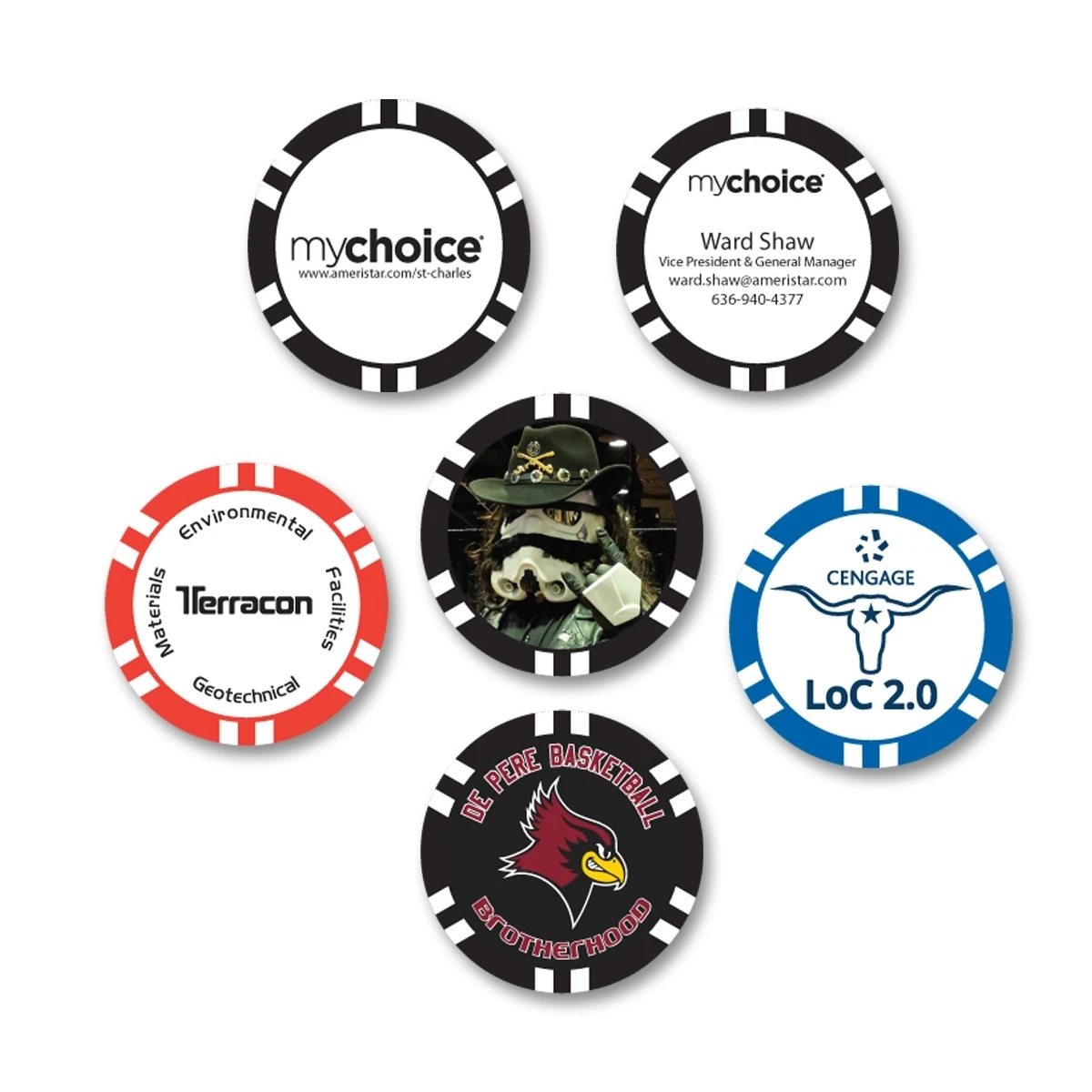 12 Stripe 11.5g Poker Chips 1