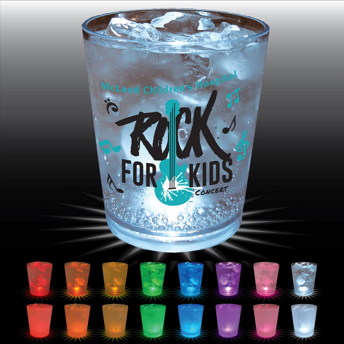 12oz Single Light Plastic Rocks Cup 1
