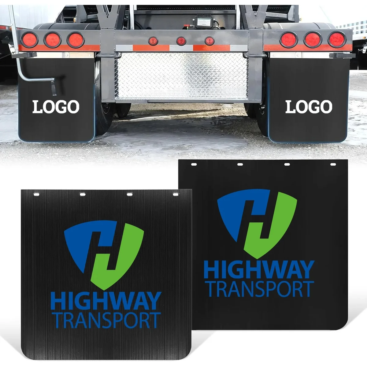 24"x24" Semi Truck Mud Flaps 1