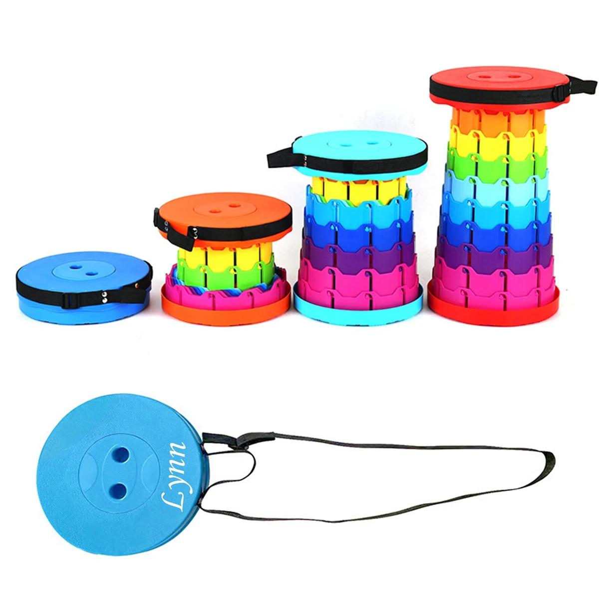 Rainbow Rotating Folding Portable Stool 1