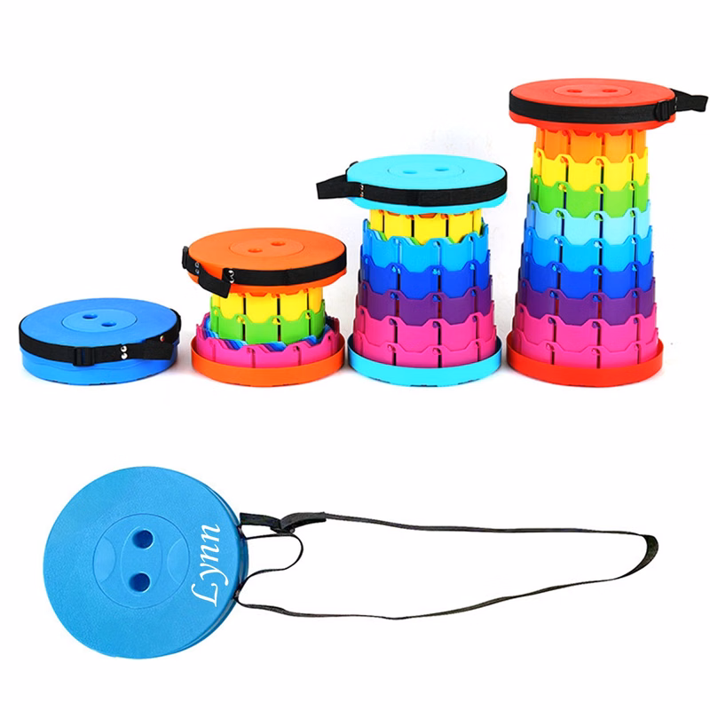 Rainbow Rotating Folding Portable Stool