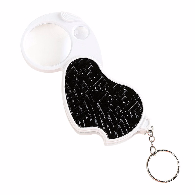 5X Pocket Magnifying Glass Keychain