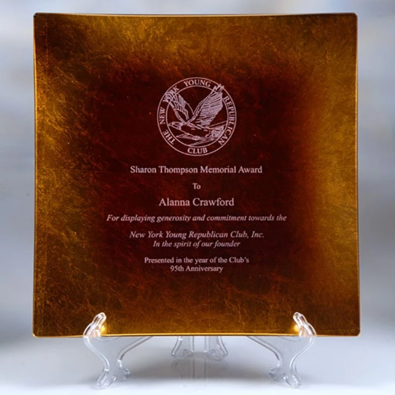 Eastlake Jade Glass Leaf Square Plate 1