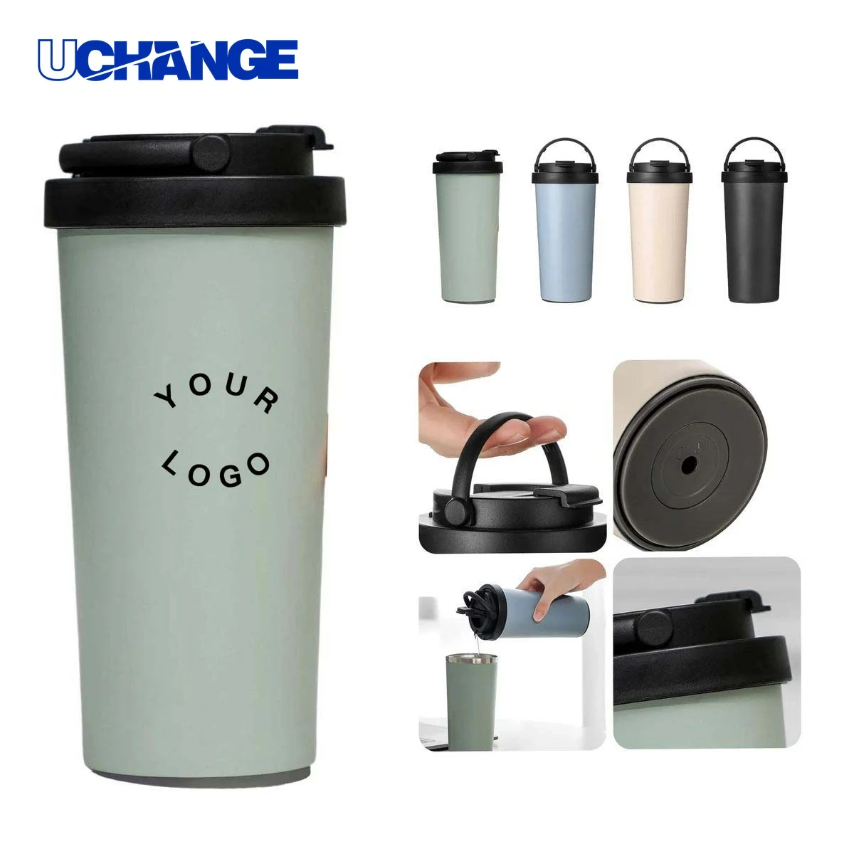 Spill Proof Stainless Steel Tumbler Drinkware 16oz 1