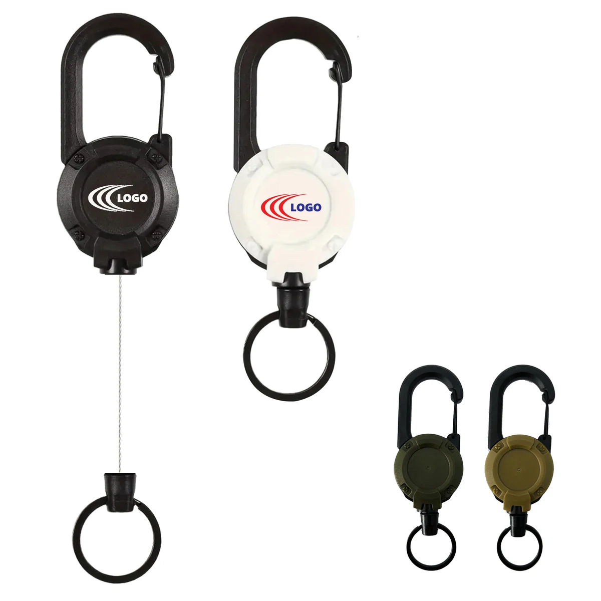Spring Retractable Steel Wire Carabiner 1
