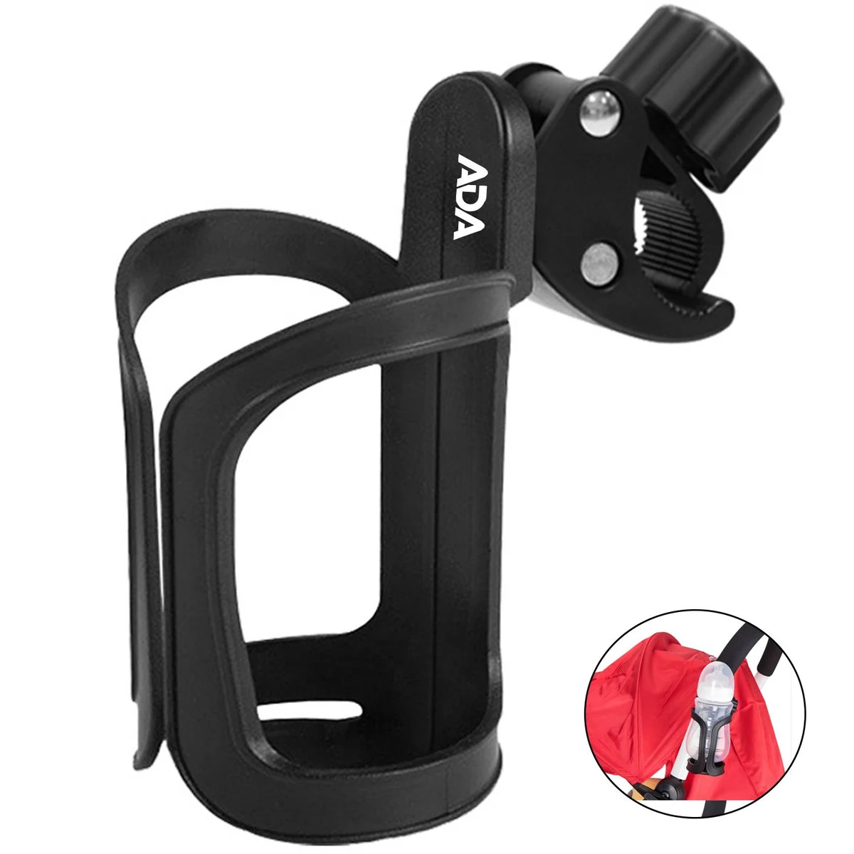 360 Degree Adjustable Universal Stroller Bikes Cup Holder 1