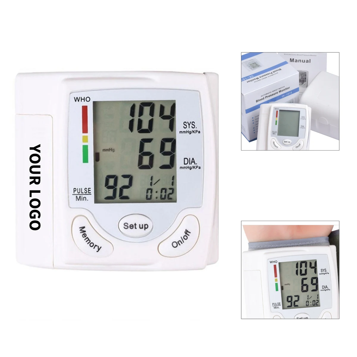 Wrist Blood Pressure Monitor With Heart Rate Display 1