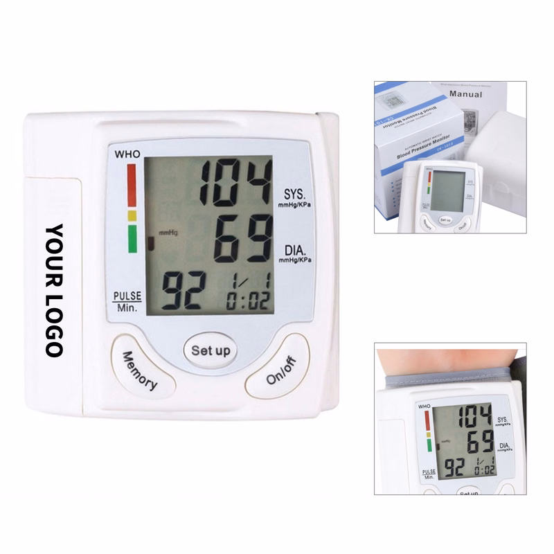 Wrist Blood Pressure Monitor With Heart Rate Display