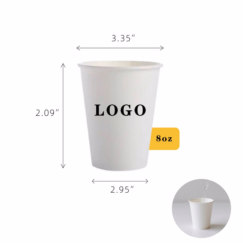 MOQ 100 pcs 8.5oz Single-Use Beverage Cups