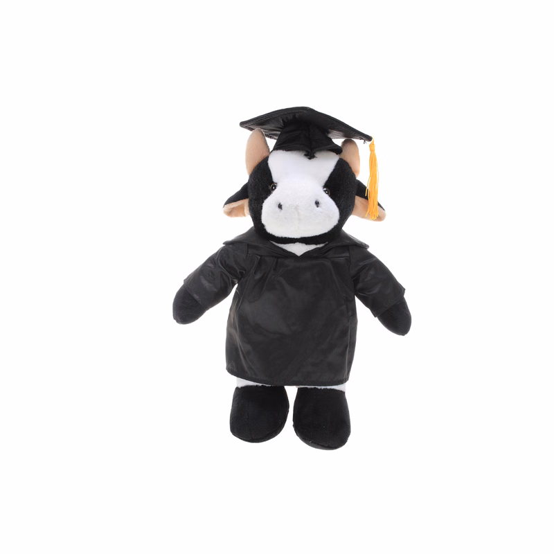 Soft Plush Cow in Graduation Cap & Gown Stuffed Animal