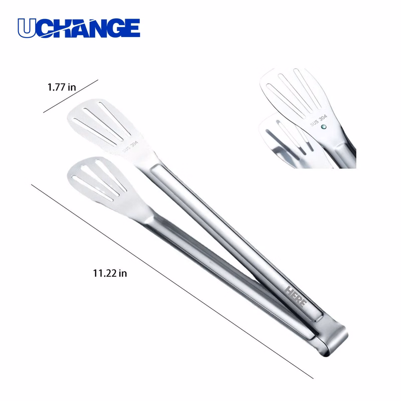 12 Inch 304 Stainless Steel Tong Tool for Cooking