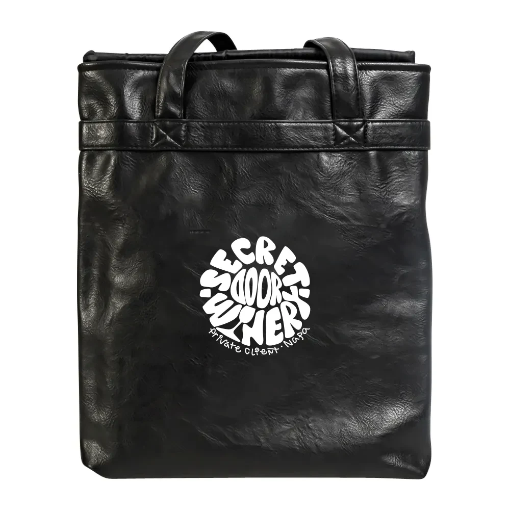 Leather Four Bottle Salesperson Tote Bag 1